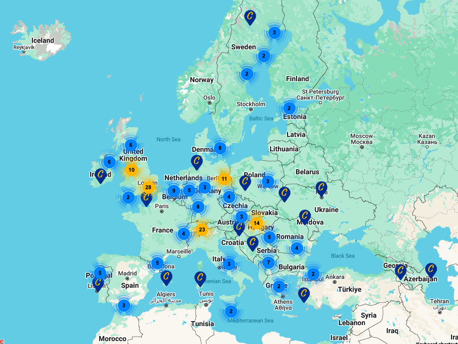 European Coworking Day 2025 Map Illustration